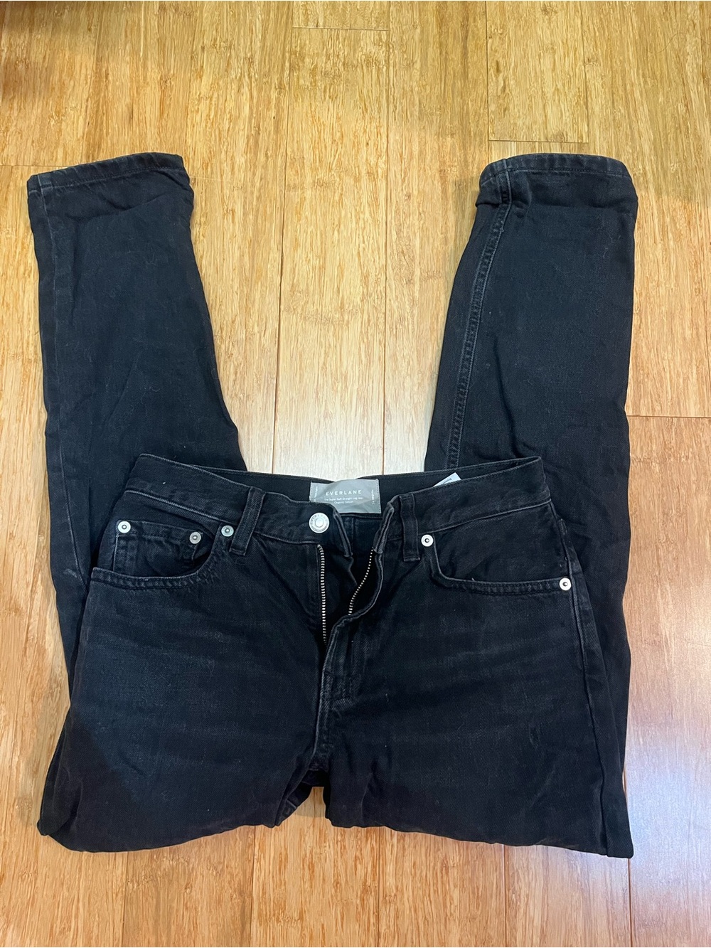 Everlane Black super soft straight leg jeans